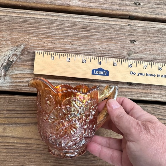 Iridescent Floral Glass Creamer - Picture 7 of 9